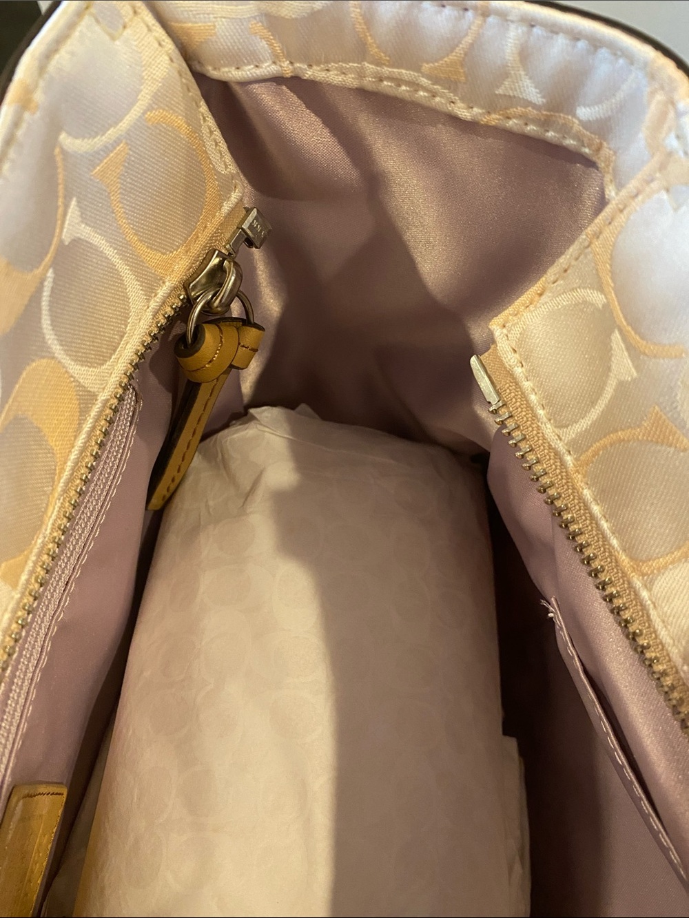 NWT Coach Y2K Beige Signature Tote with Leather Trim Original Box - Picture 14 of 16
